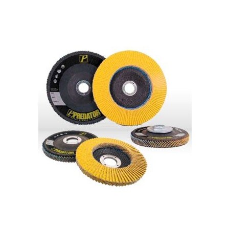 Arc Abrasives PREDATOR - Flap Discs, Hard Edge, Size=4.5 in x 5/8-11 in, Grit= 36, RPM= 13,300, 10PK 71-10813AF